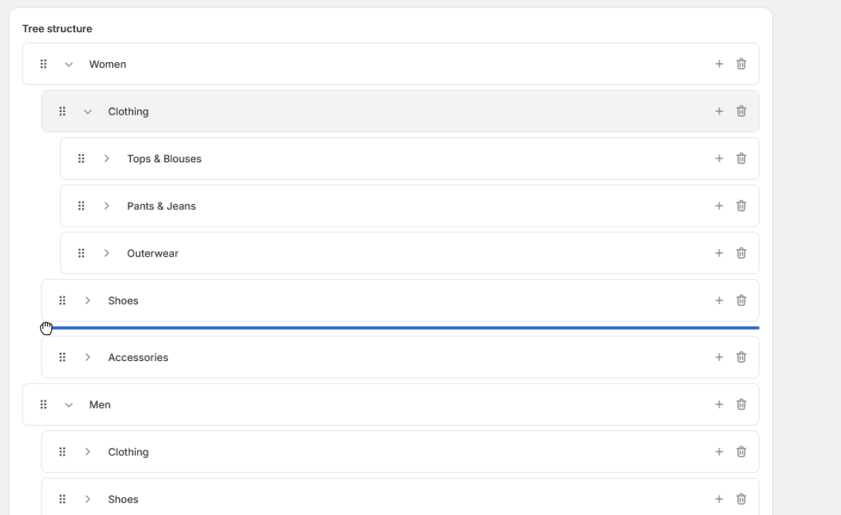 Create navigation trees